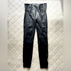 Spank faux leather leggings
